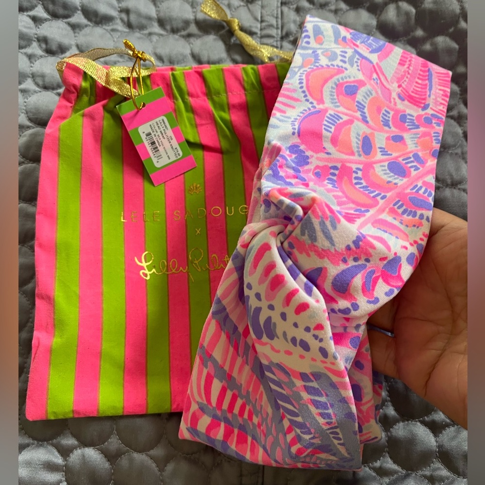 NWT Lilly Pulitzer X Lele Sadoughi knotted head wrap Sea You Soon